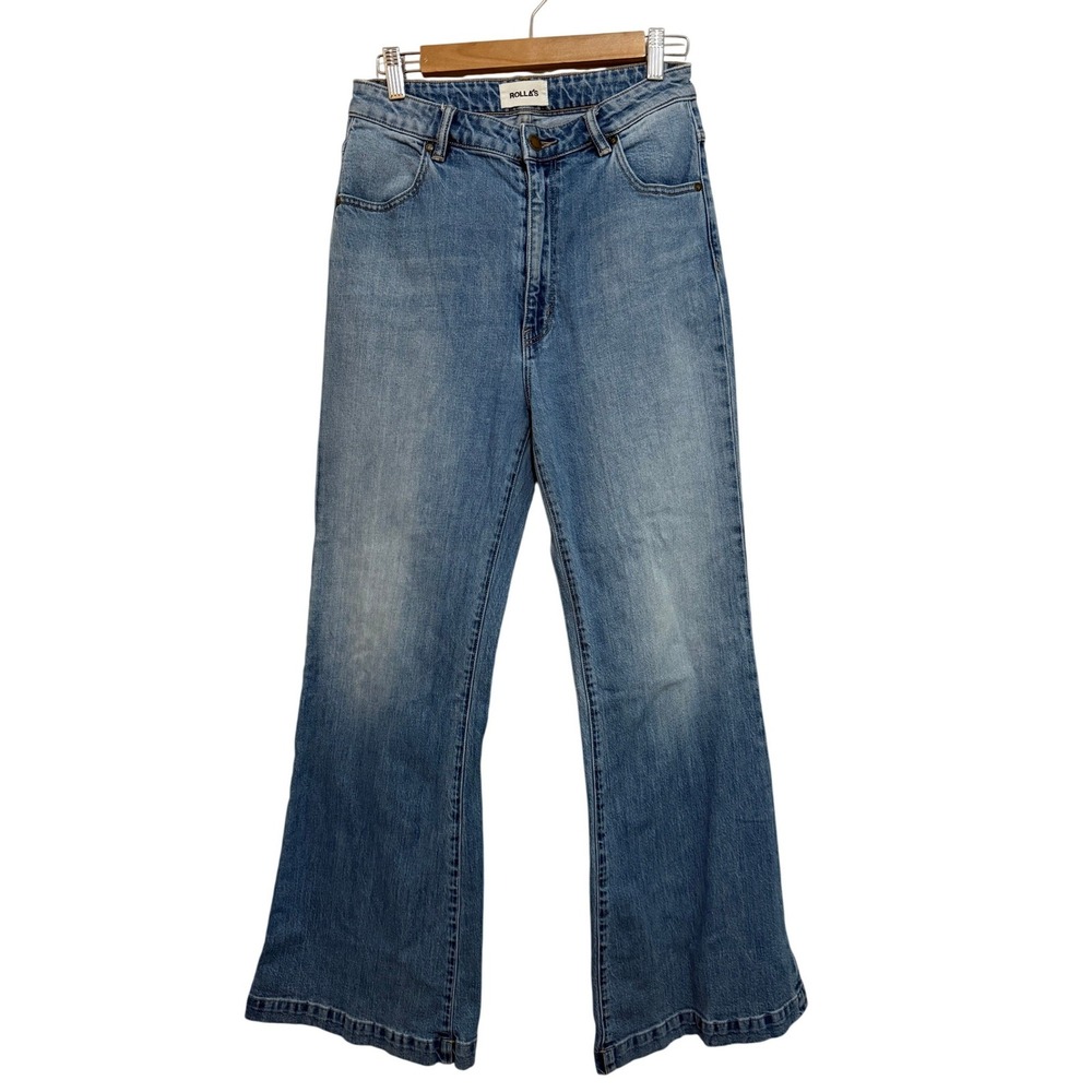 Rolla's Women Eastcoast Flare Jeans 28 Blue High Rise Light Wash Retro 70s Boho